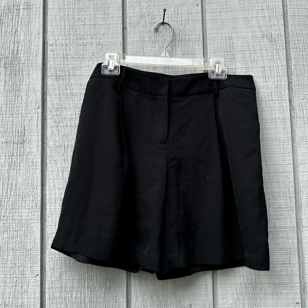 J.McLaughlin Black Shorts Pleated‎ High Waist Career Casual Preppy Size 12
